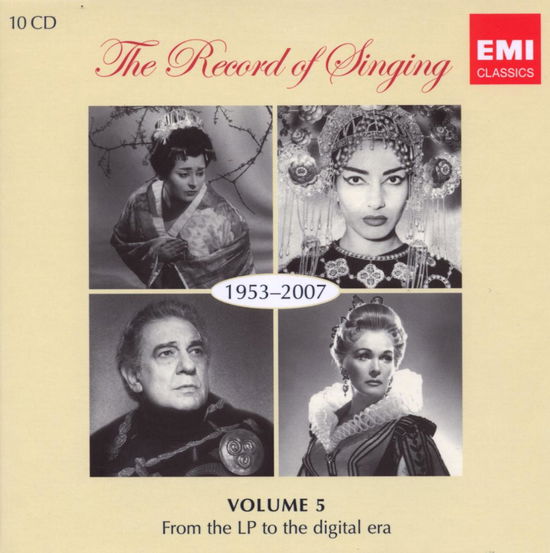 Record of Singing 5 / Various - Record of Singing 1953-2007 - Música - AVIC - 5099922894922 - 30 de junho de 2025