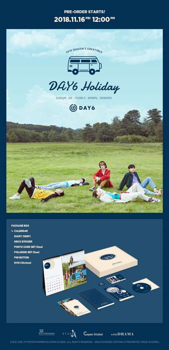 2019 Season's Greetings - Day6 - Películas -  - 8809634261922 - 14 de diciembre de 2018