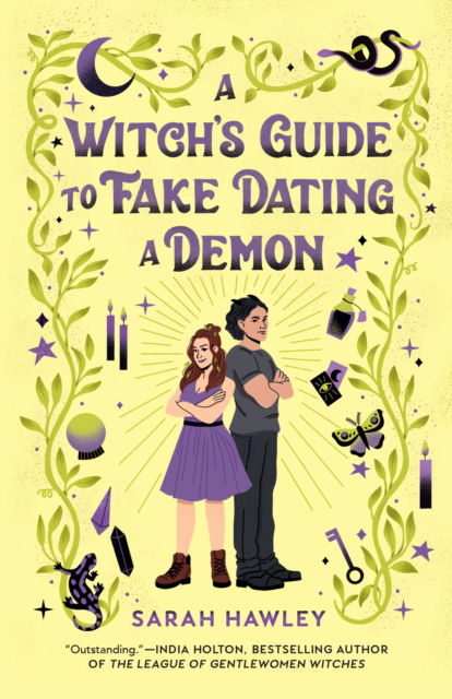 Cover for Sarah Hawley · A Witch's Guide to Fake Dating a Demon (Paperback Book) (2023)