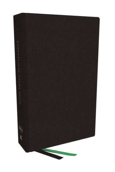 Cover for Thomas Nelson · Evangelical Study Bible: Christ-centered. Faith-building. Mission-focused. (NKJV, Black Bonded Leather, Red Letter, Large Comfort Print) (Leather Book) (2023)