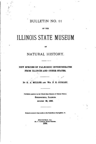 Cover for Illinois State Museum · New Species of Palaeozoic Invertebrates from Illinois and Other States (Paperback Book) (2015)