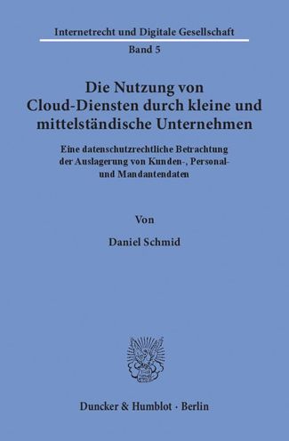 Cover for Schmid · Die Nutzung von Cloud-Diensten (Book) (2016)