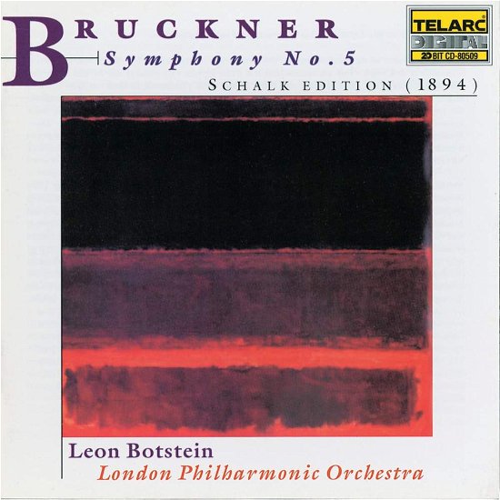 Symphony 5 in B Flat Major - Bruckner / Botstein / London Phil Orch - Music - SYMPHONIC MUSIC - 0089408050923 - July 28, 1998