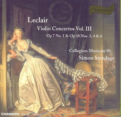 Violin Concertos Vol.3 - J.M. Leclair - Muziek - CHANDOS - 0095115058923 - 18 september 1998