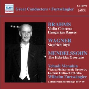 BRAHMS: Violinkonzert / Furtwängler - Menuhin / Furtwängler / Wpo / Luzern - Musik - Naxos Historical - 0636943199923 - 1. oktober 2007