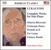 Fosscomplete Works For Solo Piano - Scott Dunn - Music - NAXOS - 0636943917923 - January 31, 2005