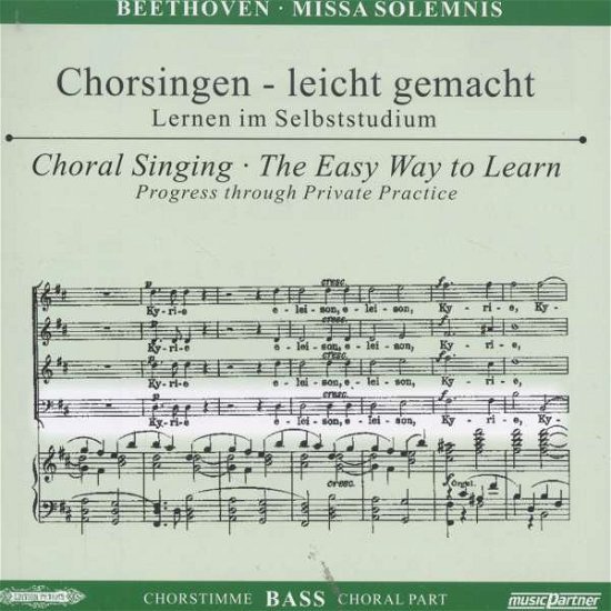 Cover for Ludwig van Beethoven (1770-1827) · Chorsingen leicht gemacht:BeethovenMissa Solemnis (Bass) (CD)