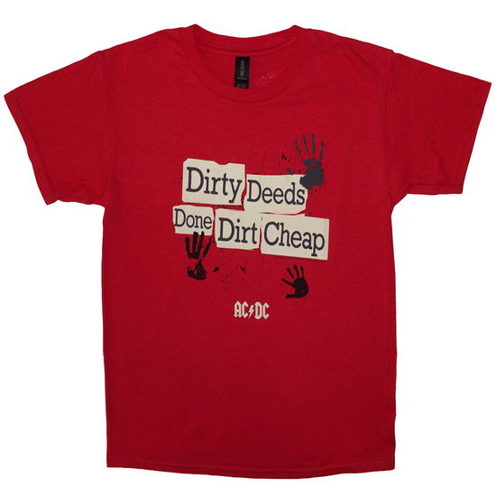 Cover for AC/DC · AC/DC Kids T-Shirt: Dirty Deeds Done Dirt Cheap (Red) (7-8 Years) (T-shirt) [size 7-8yrs] (2024)