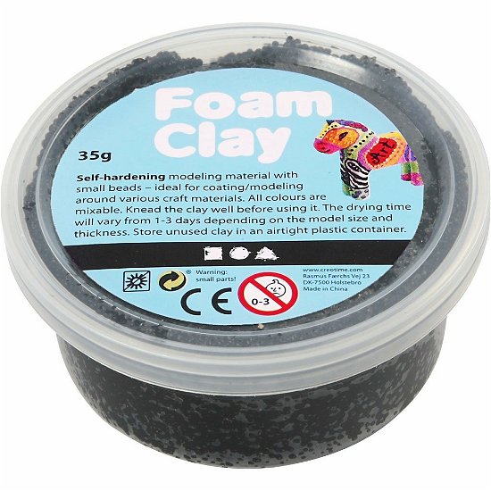 Cover for Foam Clay · Foam Clay - Zwart 35gr. (Legetøj)