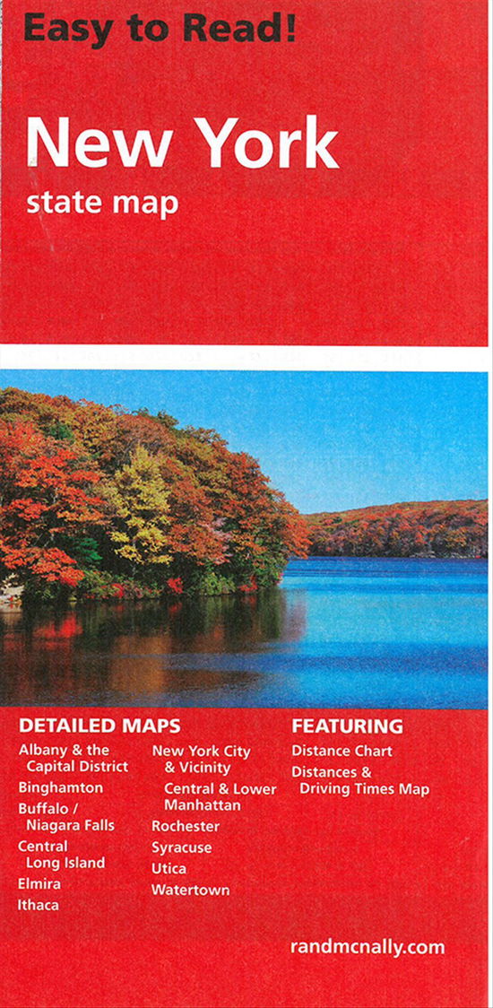 Rand McNally Easy to Read: New York State Map - Rand McNally - Books - Rand McNally - 9780528881923 - October 1, 2016