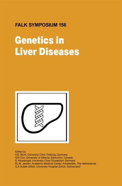 Cover for D W Cox · Genetics in Liver Disease - Falk Symposium (Hardcover Book) [2007 edition] (2007)