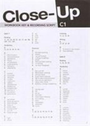 Cover for Cengage Learning · Close-Up C1: Workbook Answer Key (Paperback Book) (2013)