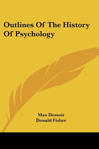 Cover for Max Dessoir · Outlines of the History of Psychology (Paperback Book) (2007)