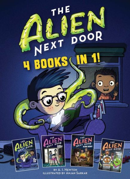 Cover for A.I. Newton · The Alien Next Door 4 books in 1! (Inbunden Bok) (2019)