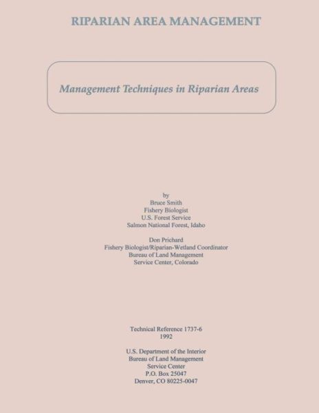 Cover for Smith · Riparian Area Management: Management Techniques in Riparian Areas (Paperback Book) (2015)