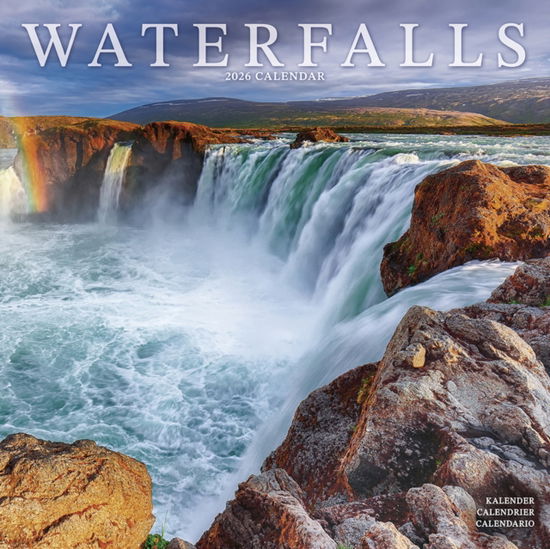 Cover for Waterfalls Calendar 2026  Square Scenic Wall Calendar - 16 Month (Calendar) (2025)