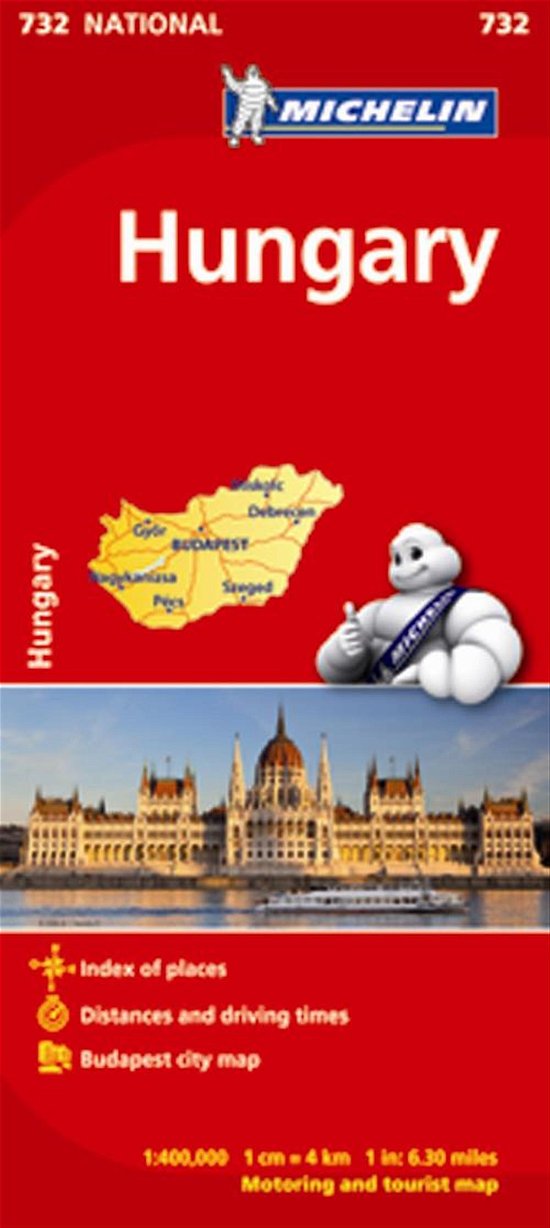 Michelin National Maps: Hungary - Michelin - Kirjat - Michelin - 9782067171923 - lauantai 30. kesäkuuta 2018