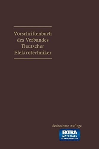 Cover for VDE Generalsekretariat des VDE · Vorschriftenbuch des Verbandes Deutscher Elektrotechniker: Nach d. Stande am 1. Jan. 1929 (Paperback Book) (1929)