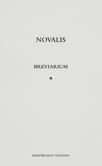 Cover for Novalis · Breviarium (Bog) (2022)