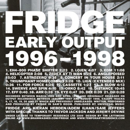 Cover for Fridge · Early Output 1996-1998 (CD) (2009)