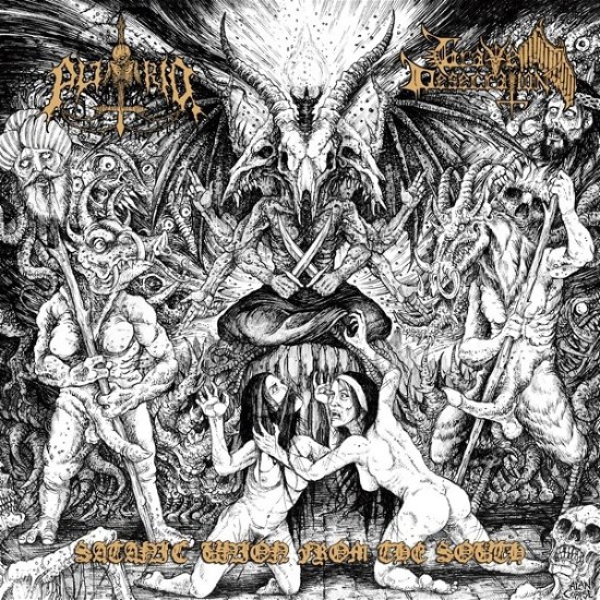 Cover for Putrid / Grave Desecration · Satanic Union From The South (LP) (2020)
