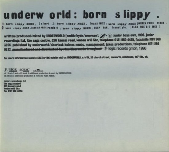 Cover for Underworld · Underworld-born Slippy (CD)