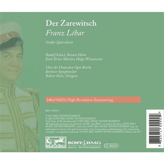 Cover for Robert Stolz · Lehar: Der Zarewitsch (CD) (2007)