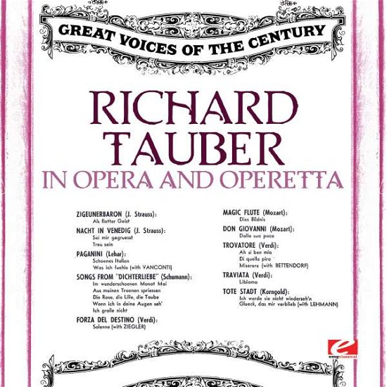 Cover for Richard Tauber · In Opera &amp; Operetta (CD) (2013)
