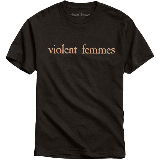 Violent Femmes Unisex T-Shirt: Salmon Pink Vintage Logo - Violent Femmes - Gadżety -  - 5056170698924 - 
