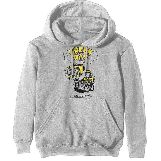 Cover for Green Day · Green Day Unisex Pullover Hoodie: Longview Doodle (Hoodie) [size S] [White - Unisex edition]