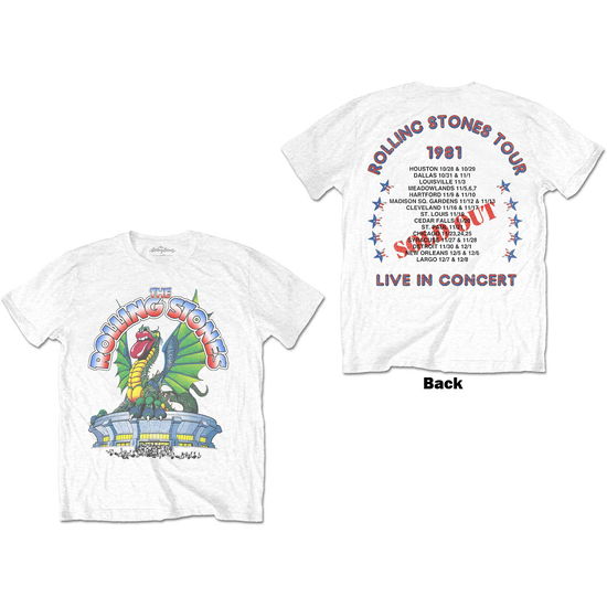 Cover for The Rolling Stones · The Rolling Stones Unisex T-Shirt: 81 Tour Dragon (Back Print) (T-shirt) [size S] (2022)