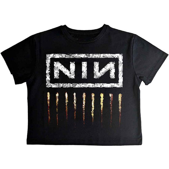 Cover for Nine Inch Nails · Nine Inch Nails Ladies Crop Top: Downward Spiral (Black) (Kläder) [size S] (2024)