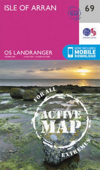 Cover for Ordnance Survey · Isle of Arran - OS Landranger Active Map (Map) [February 2016 edition] (2016)
