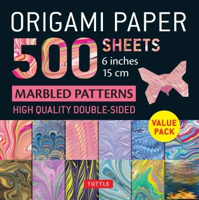 Cover for Tuttle Tuttle Publishing · Origami Paper 500 sheets Marbled Patterns 6&quot; (15 cm): Tuttle Origami Paper: Double-Sided Origami Sheets Printed with 12 Different Designs (Instructions for 6 Projects Included) (Papirvare) (2022)