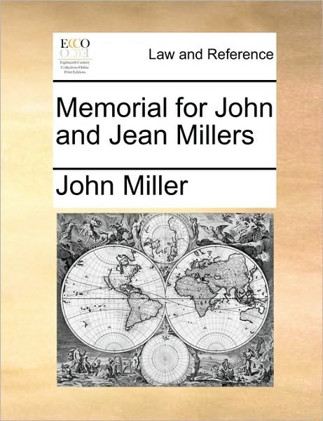 Cover for John Miller · Memorial for John and Jean Millers (Pocketbok) (2010)