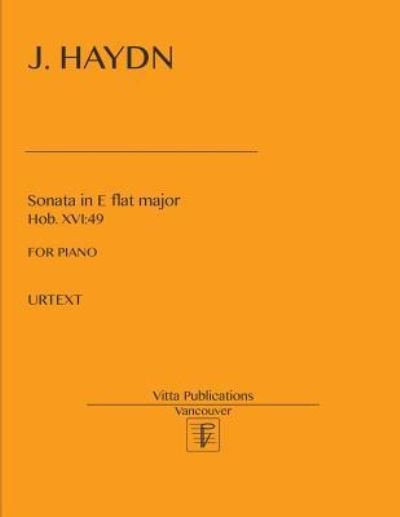 Cover for Joseph Haydn · J. Haydn. Sonata in E flat major (Paperback Bog) (2017)