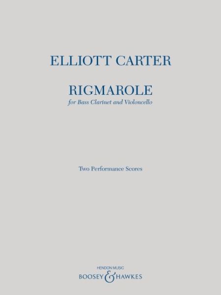 Cover for Elliott Carter · Rigmarole (Paperback Book) (2021)