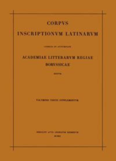 Cover for Theodor Mommsen · Inscriptionum Orientis et Illyrici Latinarum Supplementum (Bok) (1963)