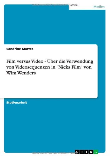 Cover for Mattes · Film versus Video - Über die Ver (Book) [German edition] (2013)