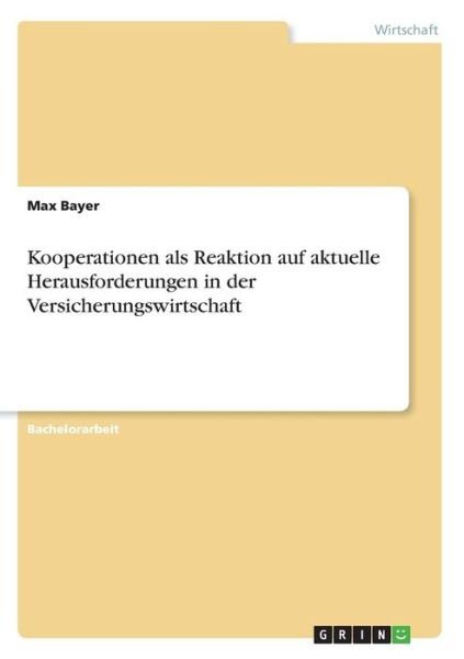 Cover for Bayer · Kooperationen als Reaktion auf ak (Book)