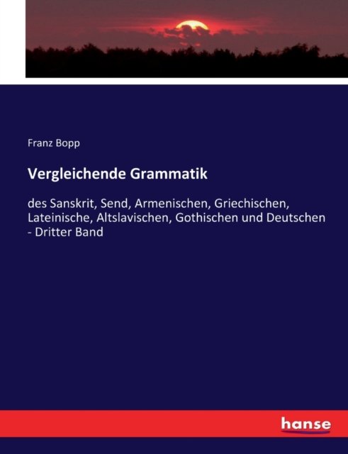 Cover for Bopp · Vergleichende Grammatik des Sanskr (Buch) (2022)