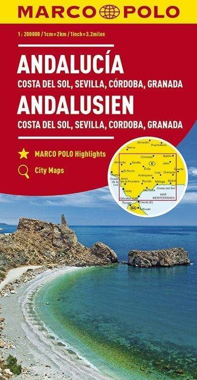 Cover for Marco Polo · Andalusia, Costa Del Sol, Seville, Cordoba, Granada Marco Polo Map (Landkarten) (2022)