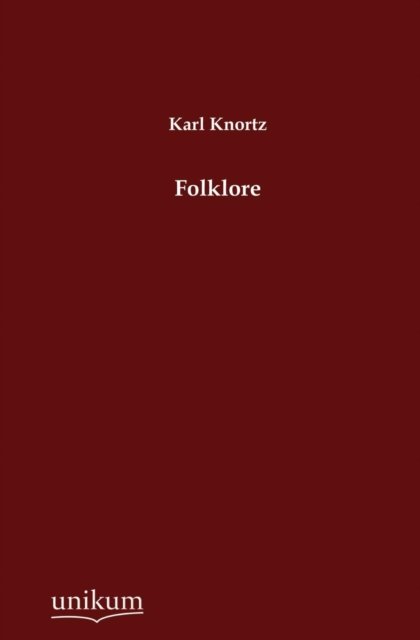 Cover for Karl Knortz · Folklore (Paperback Book) [German edition] (2012)