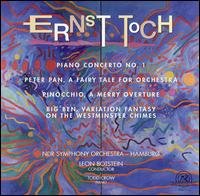 Toch: Piano Cto 1 Pinocchio Big - Piano; Ndr-Hamburg S T. Crow - Musikk - NEW WORLD RECORDS - 0093228060925 - 26. november 2002
