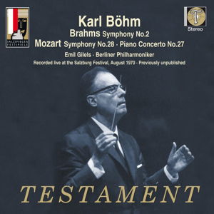 Cover for Berliner Philharmoniker / Böhm, Karl / Gilels, Emil · Symphony No. 2 in D, Op. 73 / Symphony No. 28 in C / Piano Concerto No. 27 Testament Klassisk (CD) (2014)