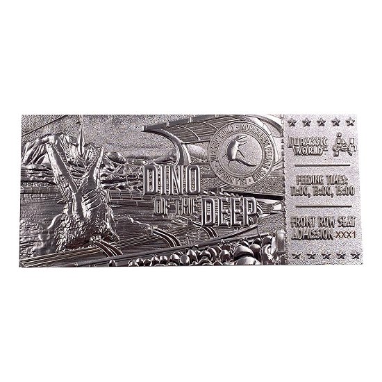 Jurassic World Mosasaurus Limited Edition Metalic Ticket - Jurassic Park - Merchandise - FANATTIK - 5060662465925 - 