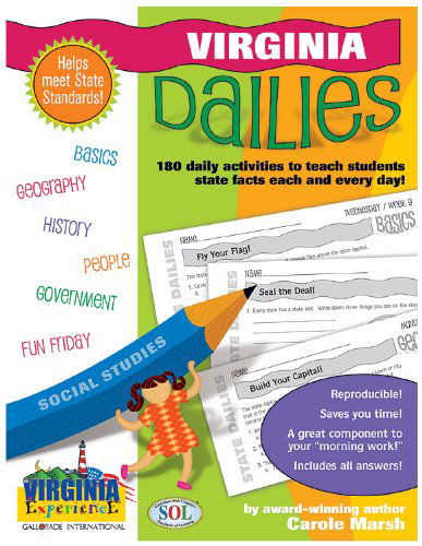 Viriginia Dailies: 180 Daily Activities for Kids - Carole Marsh - Kirjat - Gallopade International - 9780635062925 - keskiviikko 1. maaliskuuta 2006