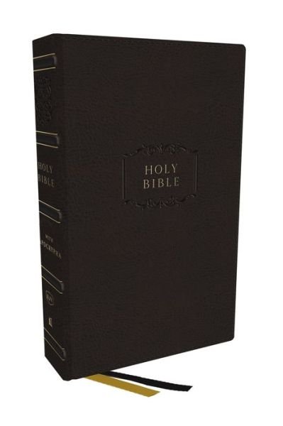 Cover for Thomas Nelson · KJV Holy Bible with Apocrypha and 73,000 Center-Column Cross References, Black Leathersoft, Red Letter, Comfort Print: King James Version (Skinnbok) (2023)