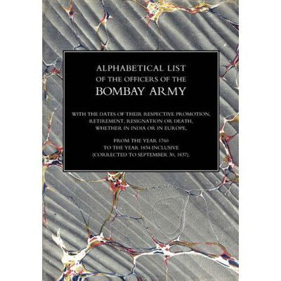 Cover for Dodwell · Alphabetical List of the Officers of the Indian Army 1760 to the Year 1834 Bombay. (Paperback Book) (2007)