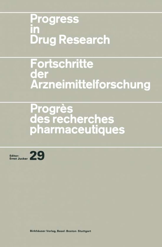 Cover for Jucker · Progress in Drug Research - Progress in Drug Research (Paperback Book) [Softcover reprint of the original 1st ed. 1985 edition] (2011)